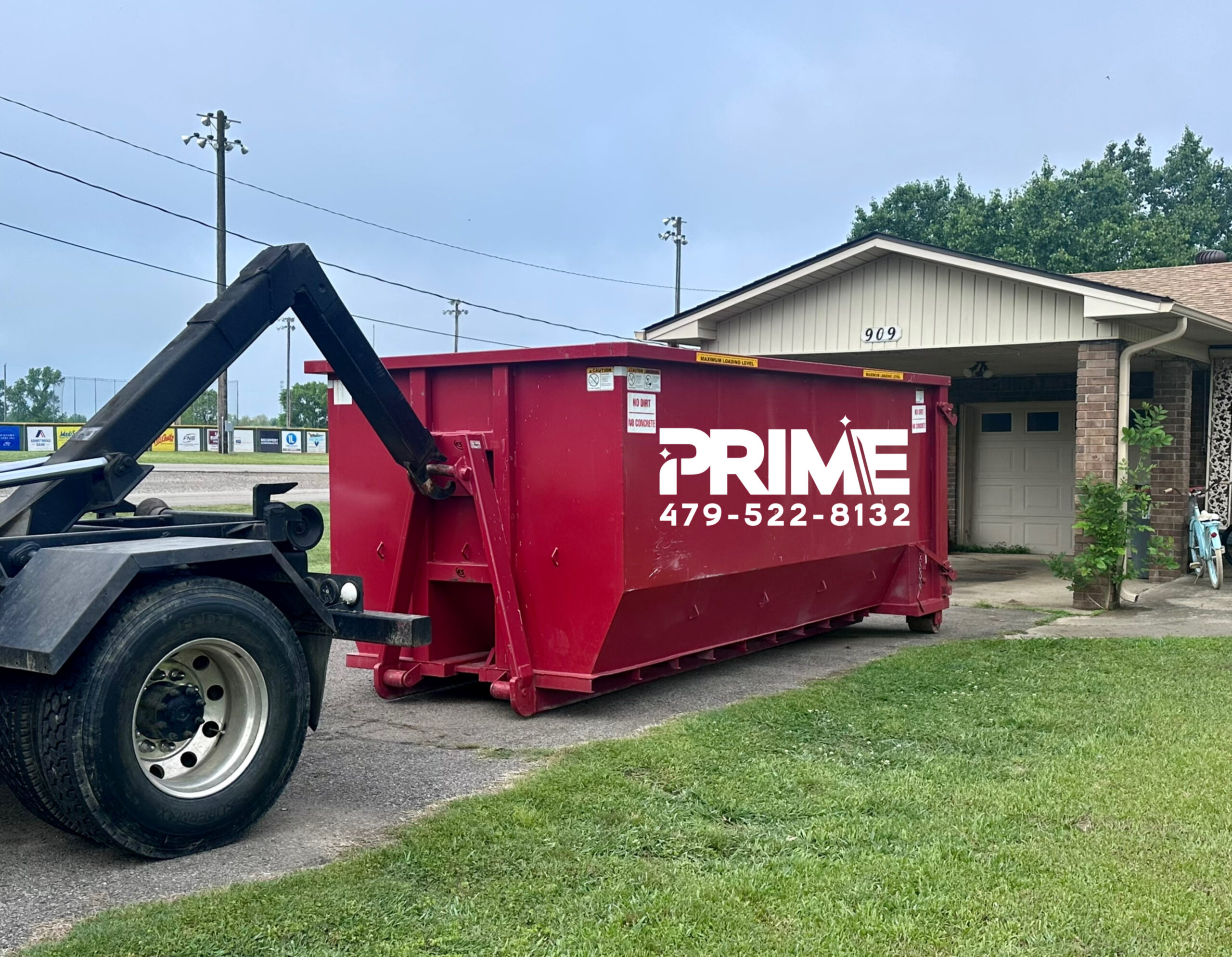 Prime Dumpster Rentals 27 yard roll-off dumpster rental, Fort Smith AR