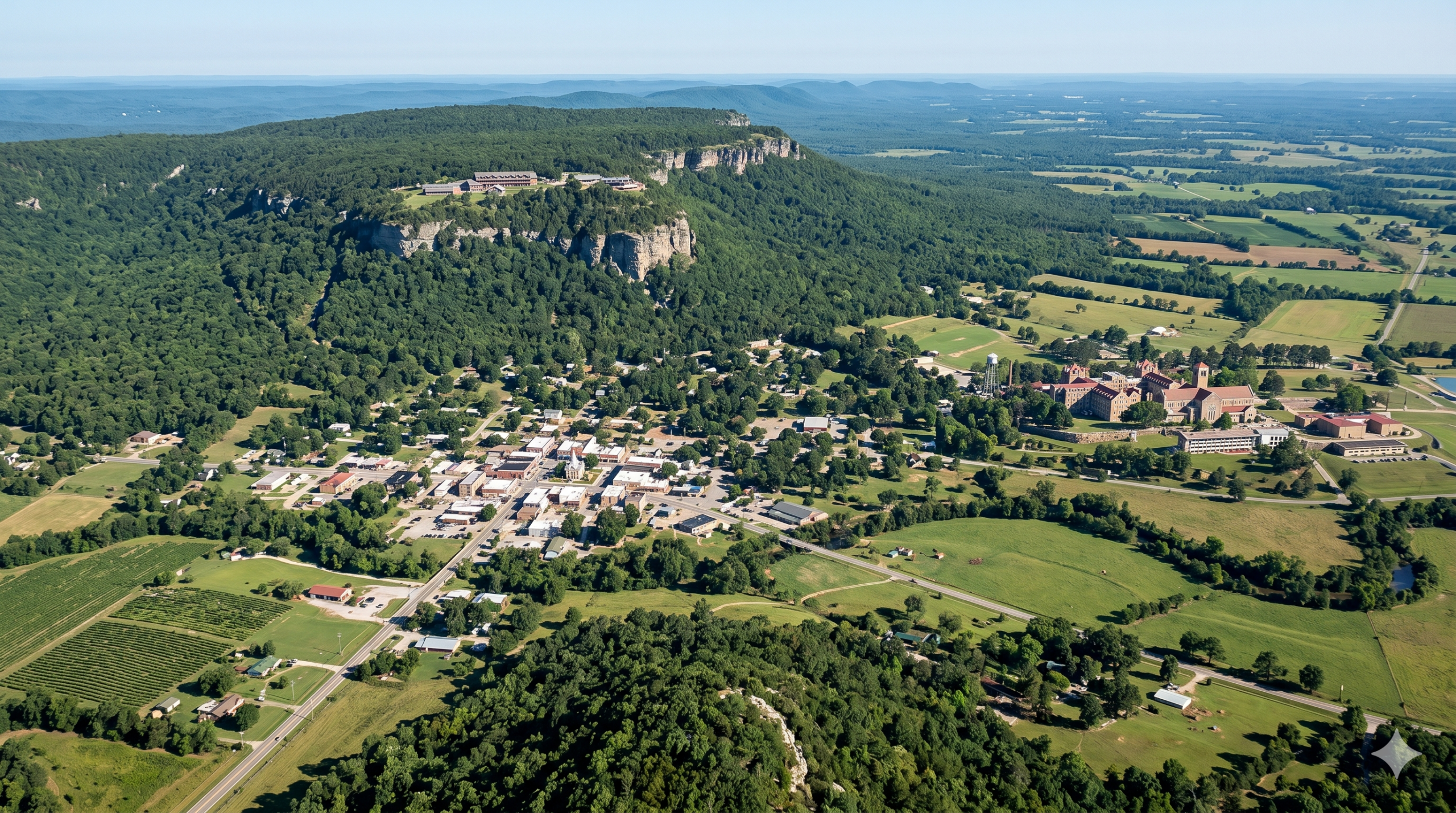 Aerial view of Logan County, Arkansas served by Prime Dumpster Rentals